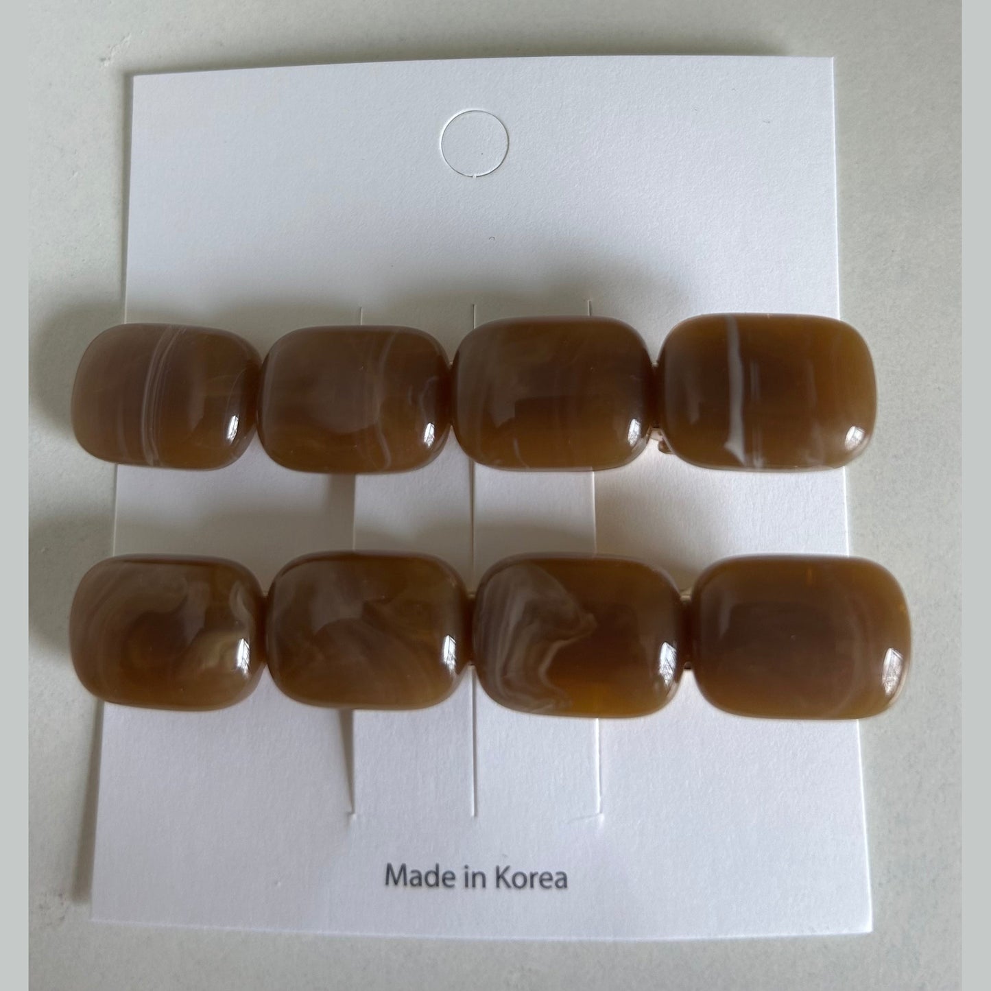 Marble Stone Hair Clips
