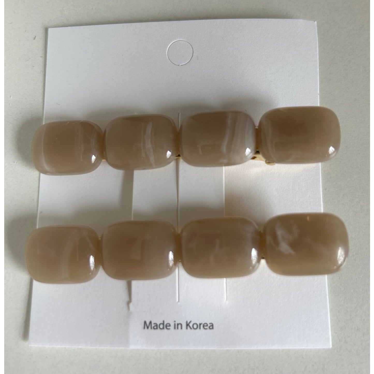 Marble Stone Hair Clips
