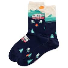 HOTSOX Women's Camper Scene Crew Socks