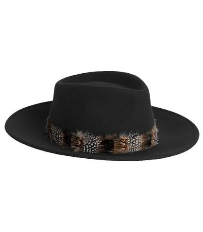 Failsworth Women's Wool Fedora Hat With Feather Band in Putty