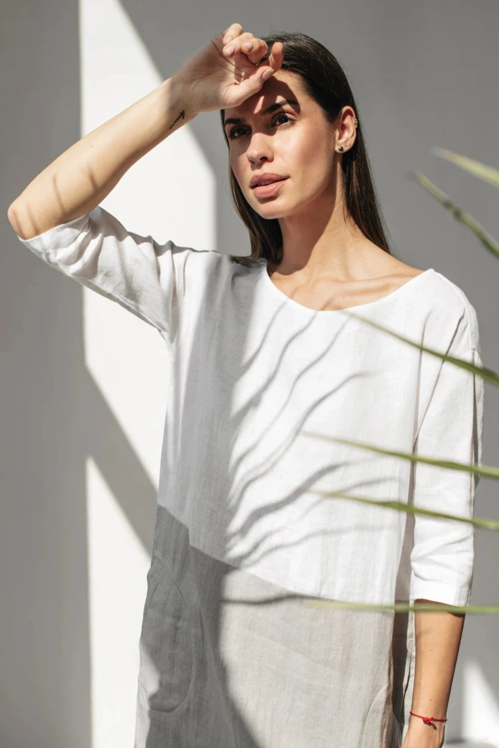 Color Block Linen Dress | ADRIA