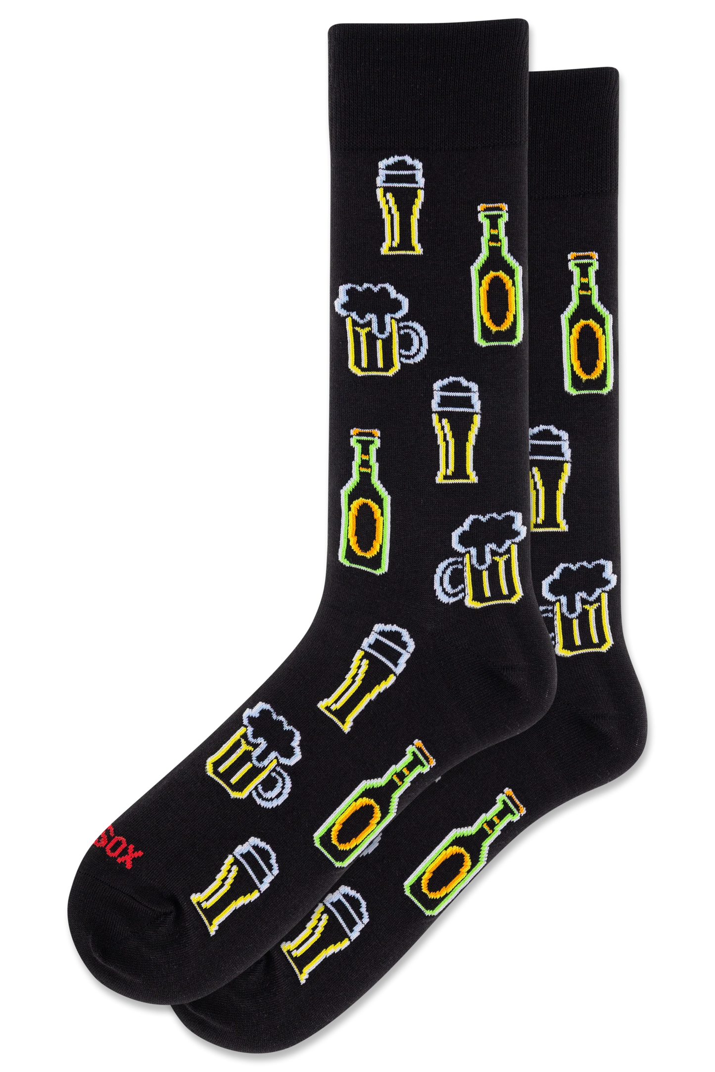 HOTSOX Men's Neon Beer Socks
