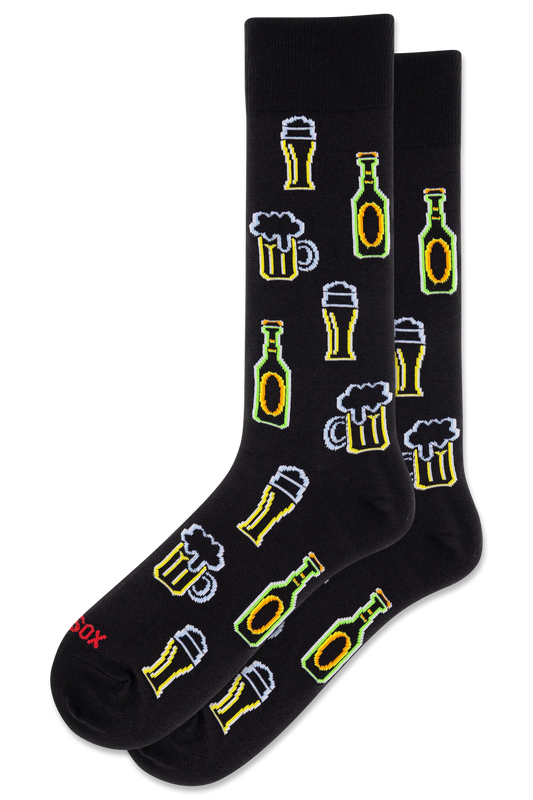HOTSOX Men's Neon Beer Socks
