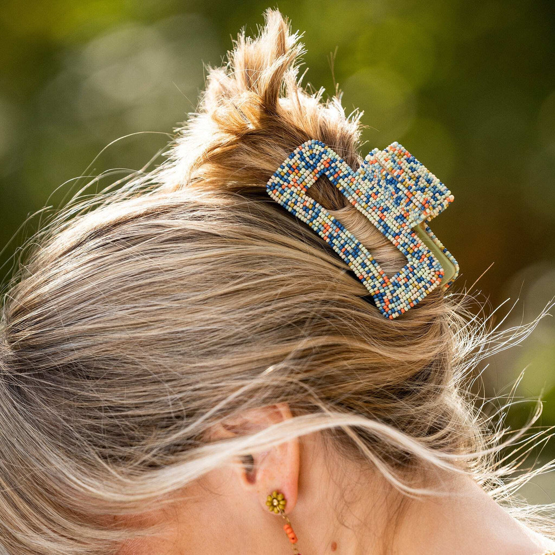 Lola Confetti Beaded Hair Claw Clip Coastal