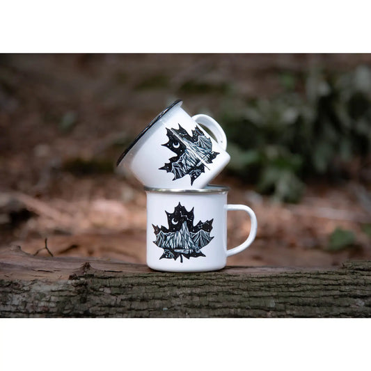 Maple Leaf, Camping Mug | Black