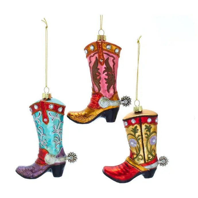 Noble Gems™ Glass Cowboy Boot Ornament