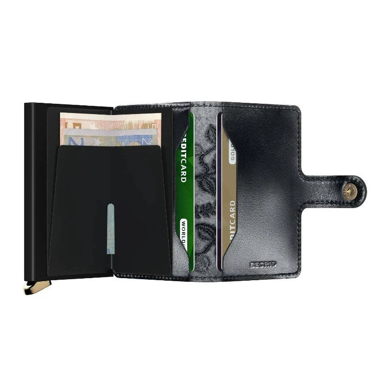 Premium Miniwallet Stitch Floral Olive