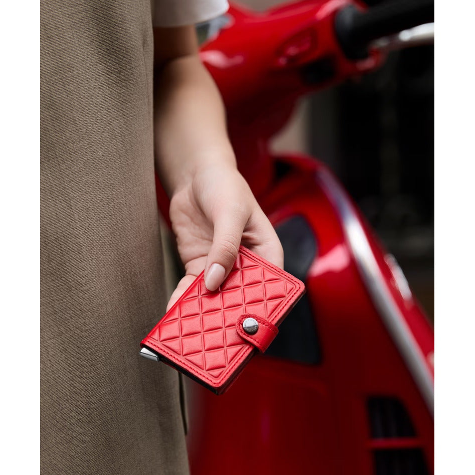 Premium Miniwallet | Emboss Diamond Red