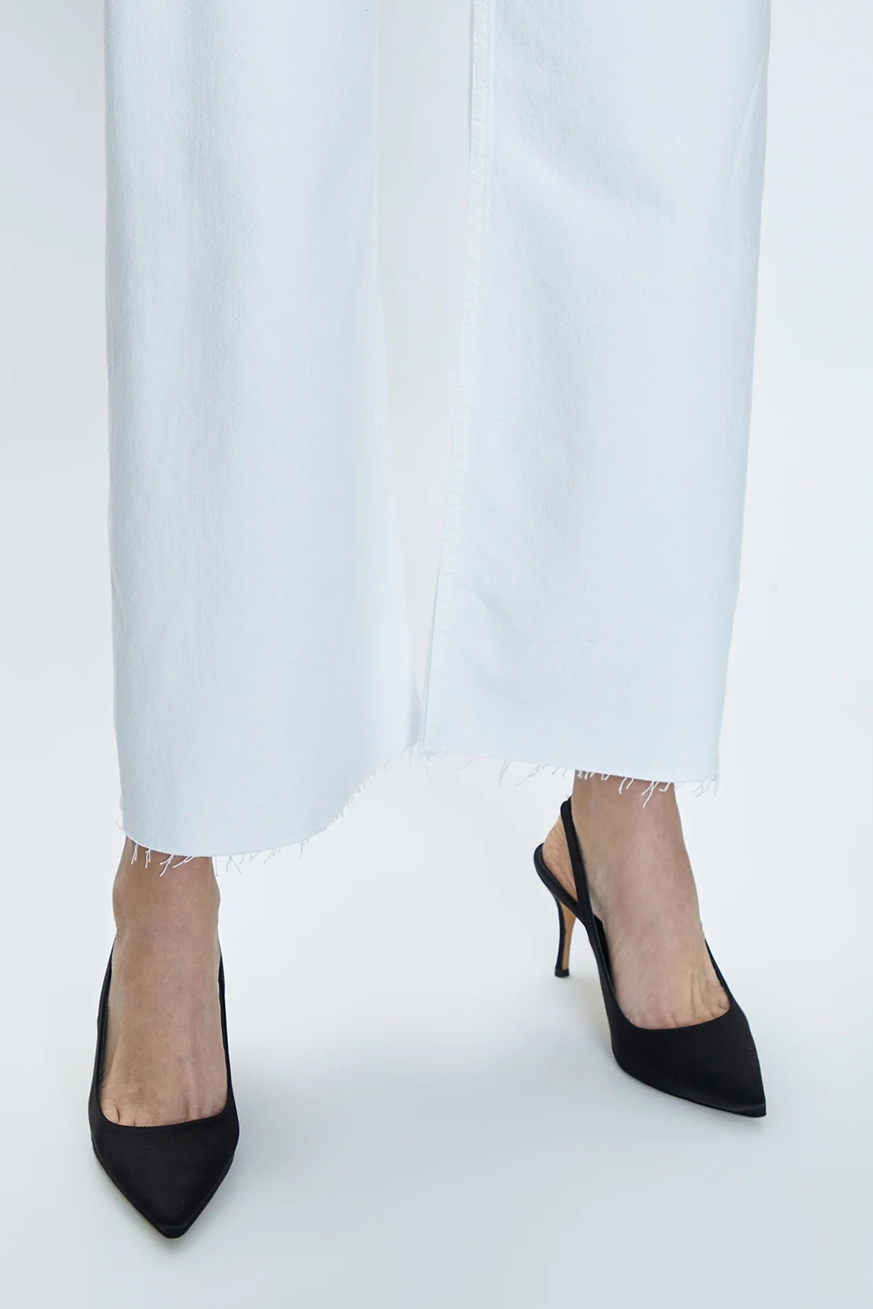 PENNY High Rise Cropped Wide Leg Jeans | Blizzard