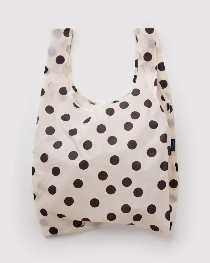 Standard Baggu - Cream & Black Polka Dot