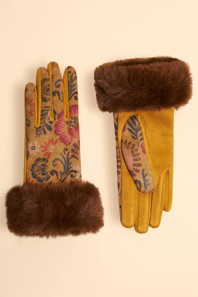 Bernadette Gloves | Mustard Floral