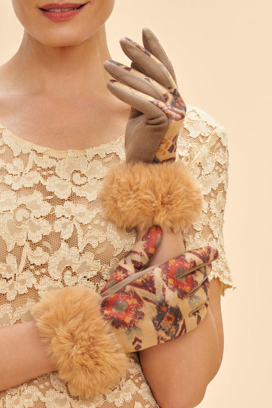 Bernadette Gloves | Warm Ikat