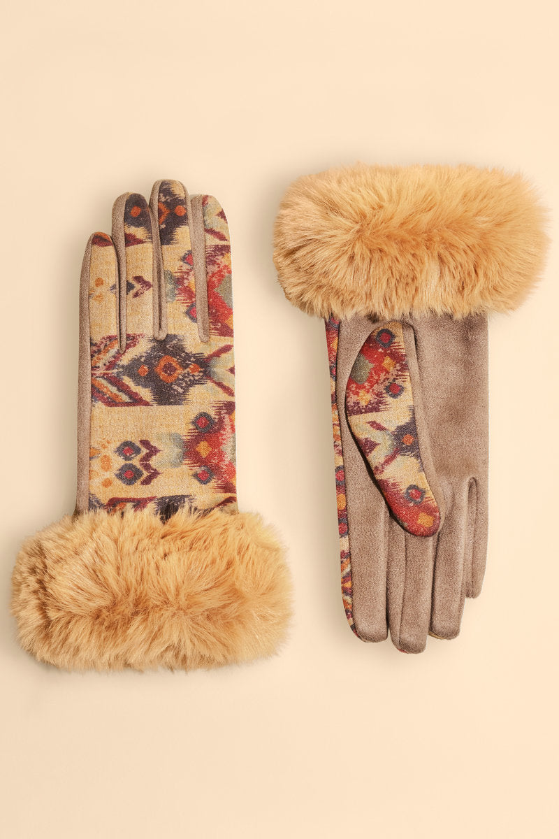 Bernadette Gloves | Warm Ikat