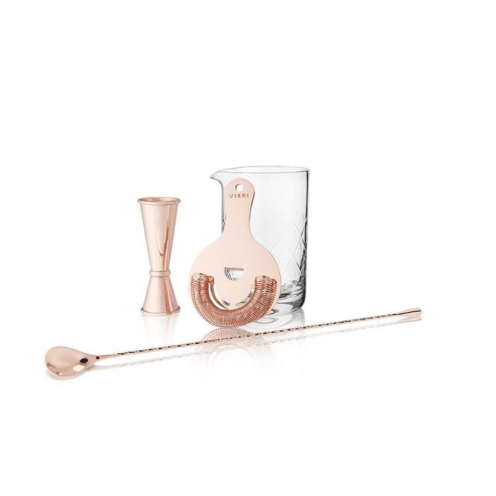 Copper Mixologist Barware Set of 4