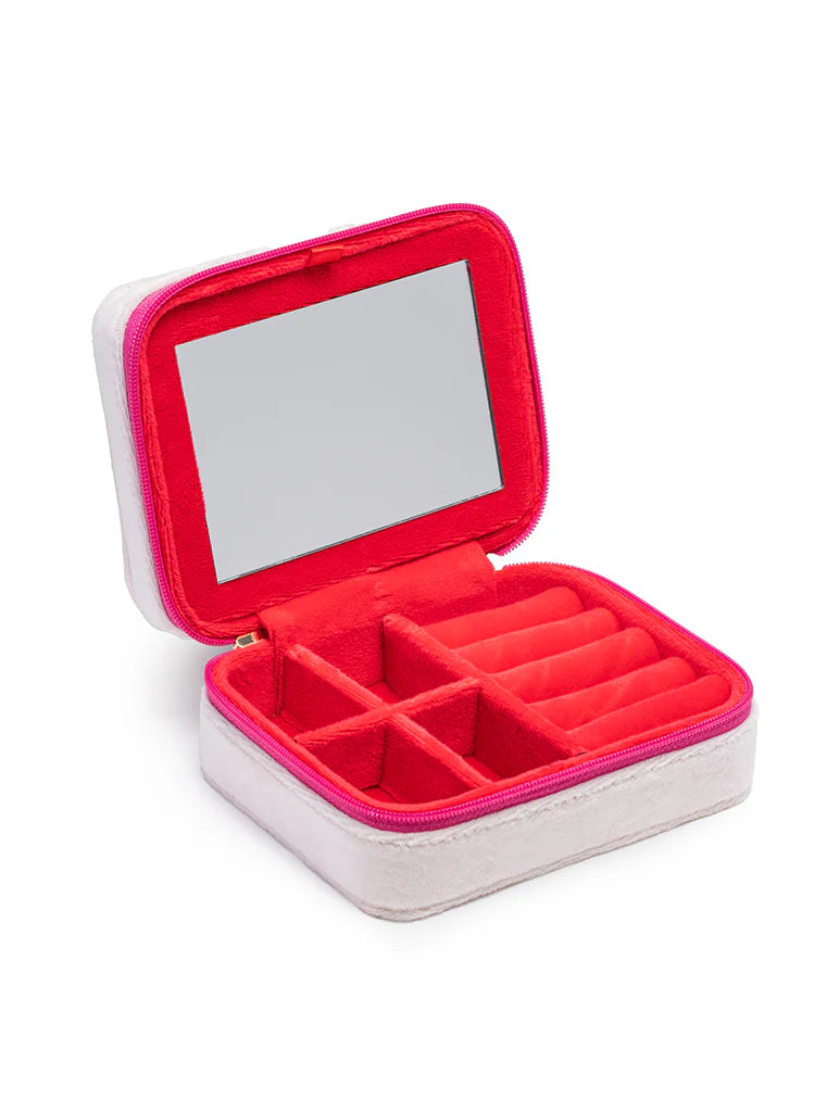Velvet Jewelry Zip Case | Queen of Hearts