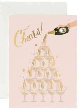Champagne Tower Cheers | Greeting Card