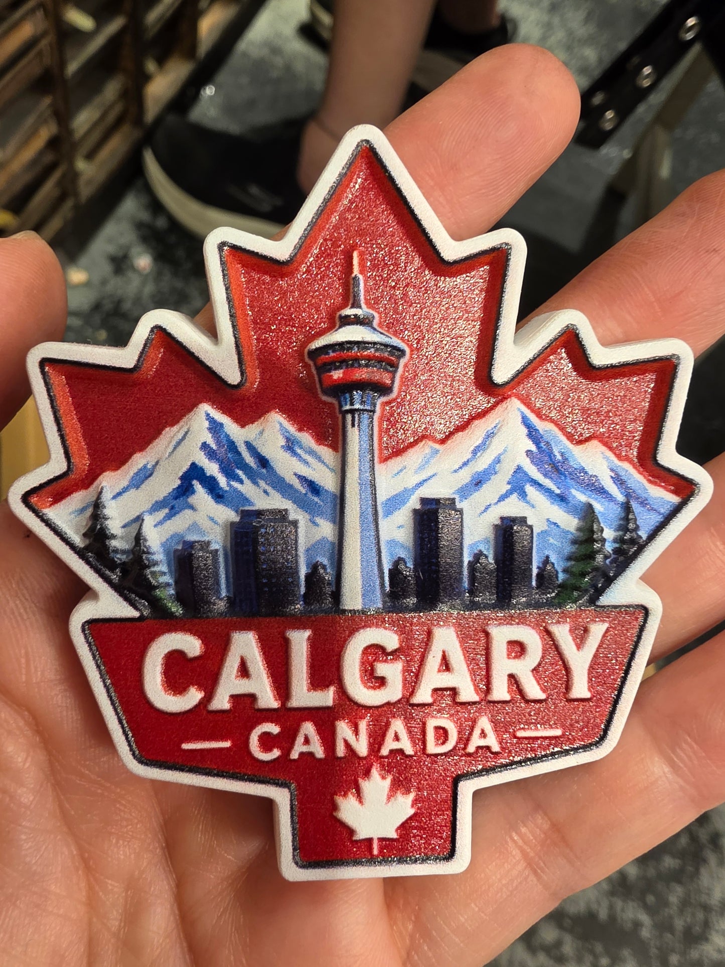 Calgary magnet I Maple leaf (5)