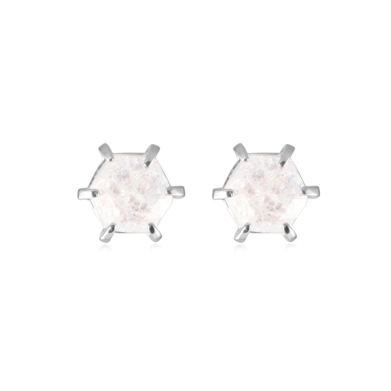je250 Hexagon Diamond Studs