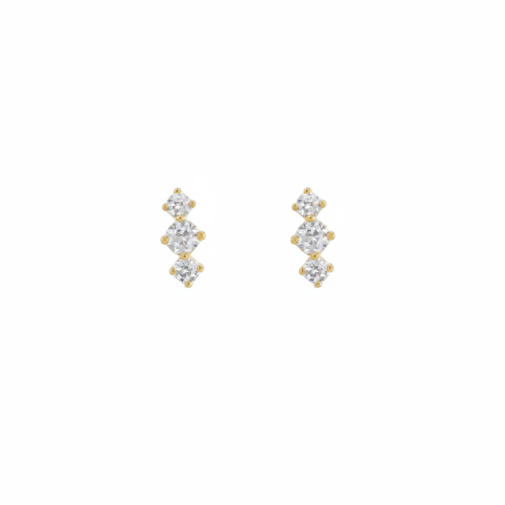 Stacked Diamond Stud Earrings