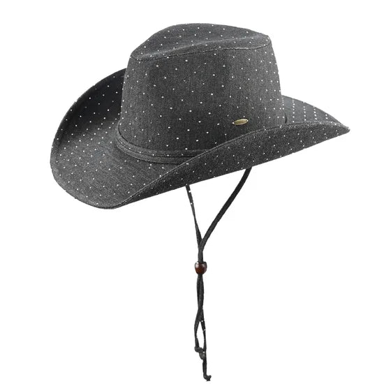 Denim and Rhinestone Cowboy Hat