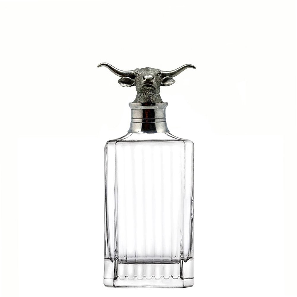 Menagerie Classic Style Whiskey Decanter - Longhorn