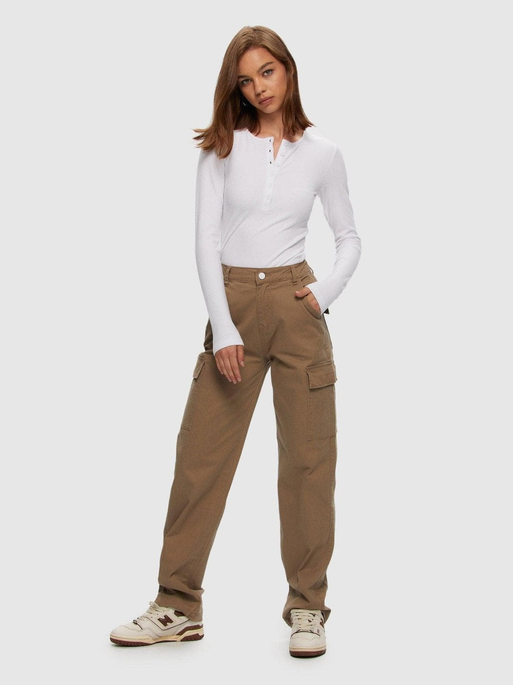 Ribbed Button Down Henley