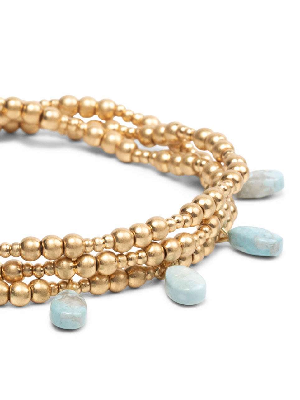 Metal Wrap - Timeless/Blue Howlite/Gold