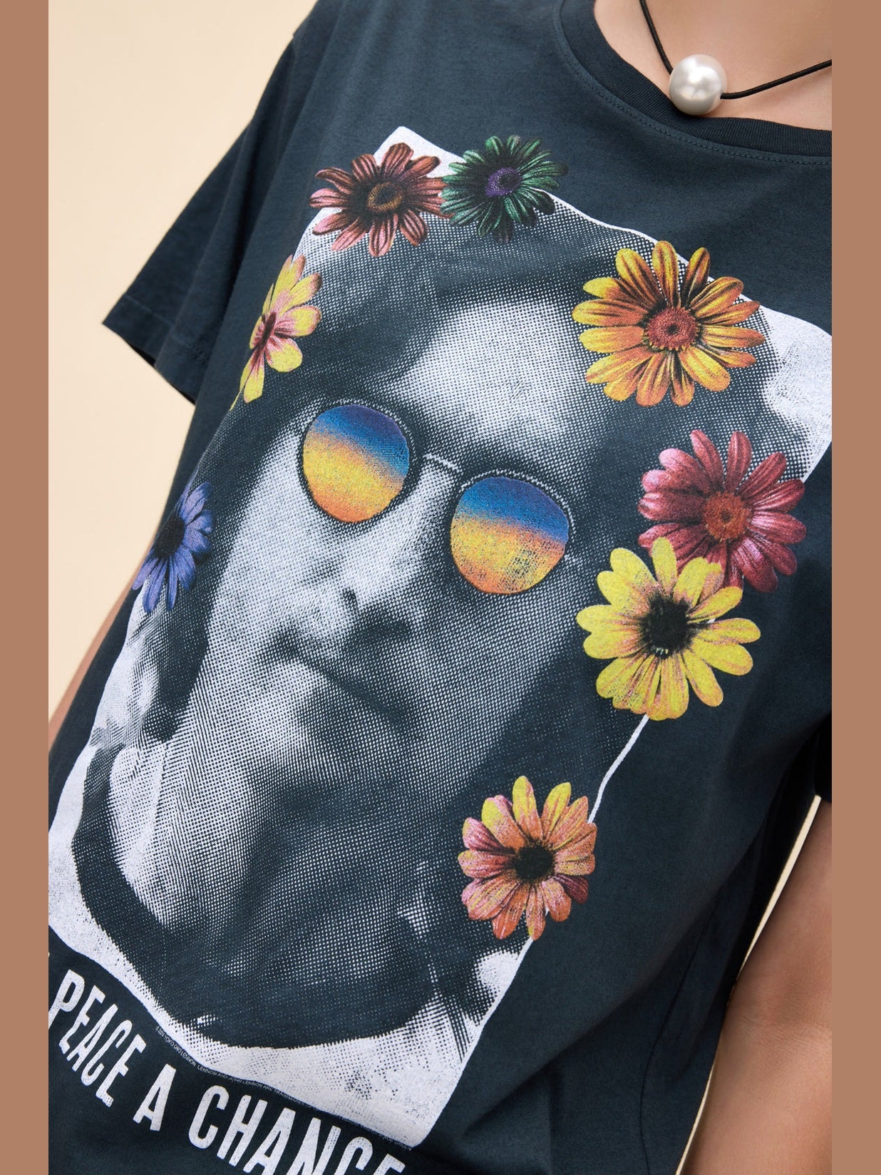 John Lennon Give Peace A Chance Boyfriend Tee