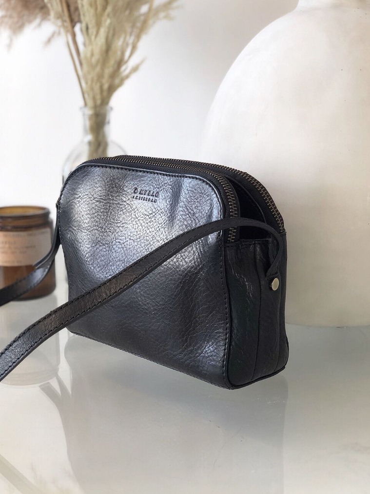 Emily Handbag | Leather Strap Black