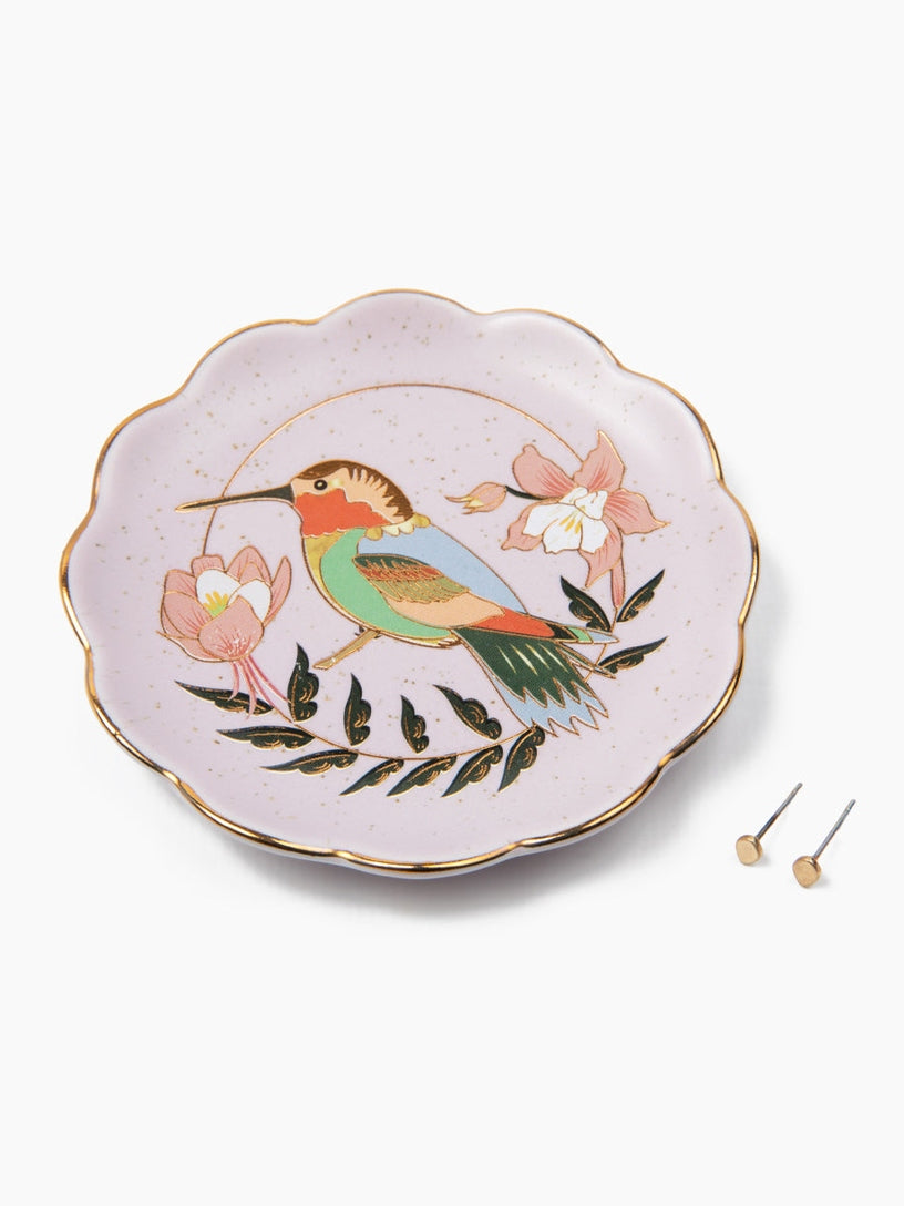 Jewelry Dish & Earring Set | Hummingbird