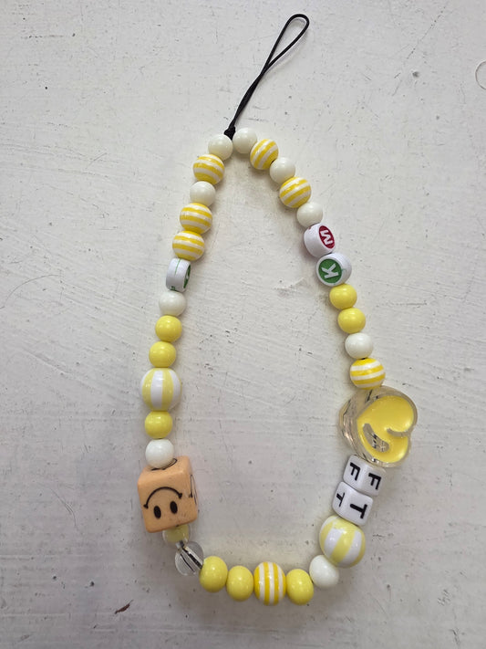 Yellow Cellphone  Charm
