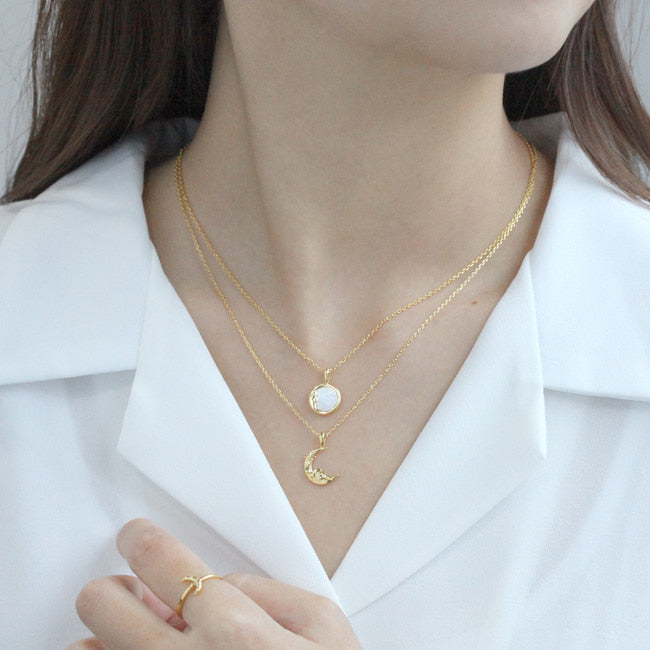 Shiny Moon Necklace
