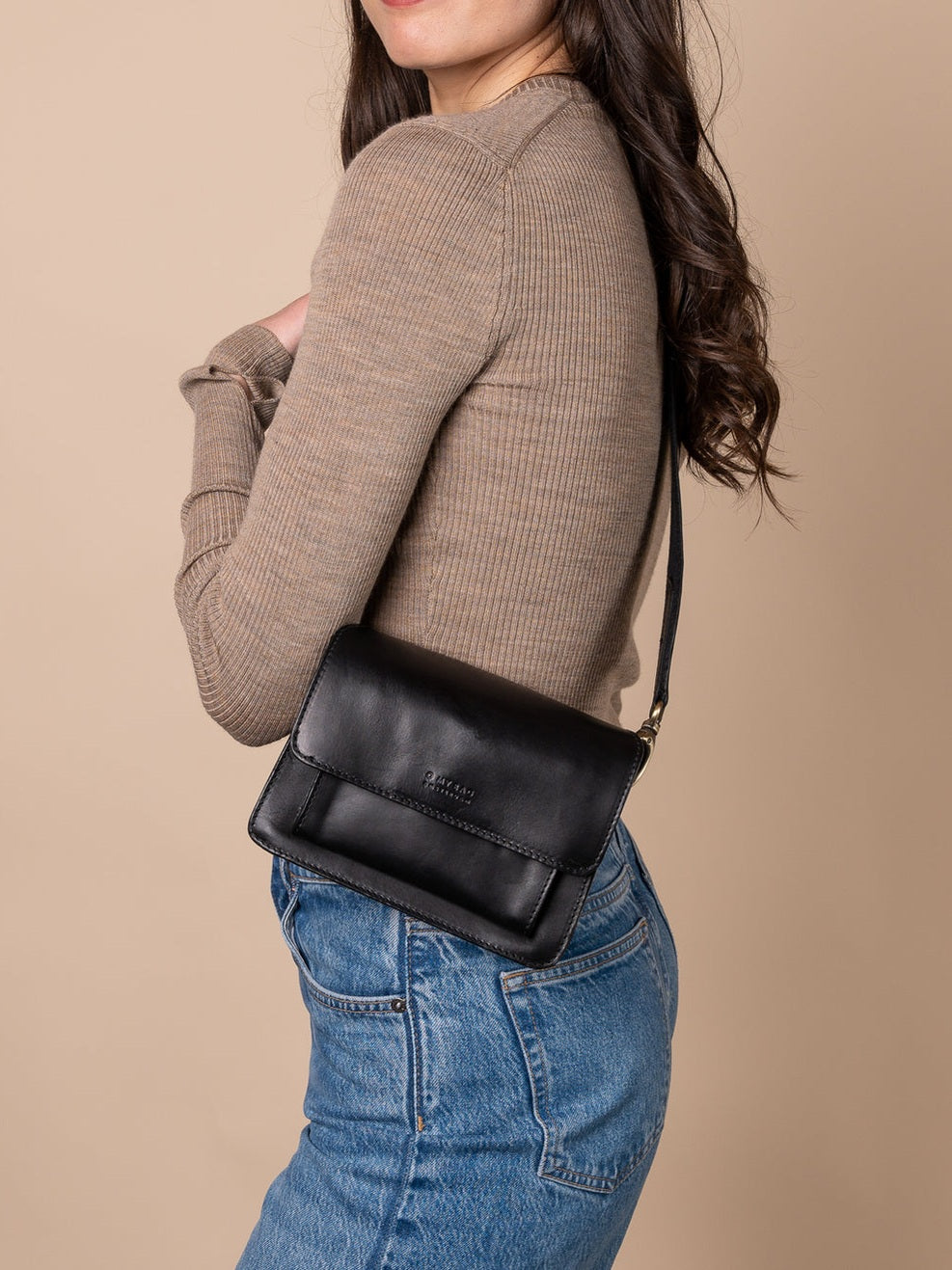 Harper Mini Classic Black Leather