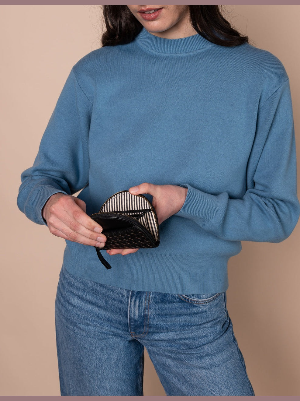 Laura Coin Purse Woven Classic Leather / Small