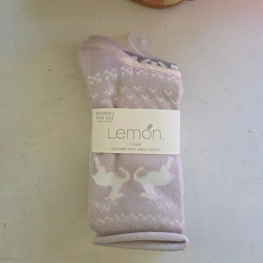 Heather Soft Crew Socks - 3pk