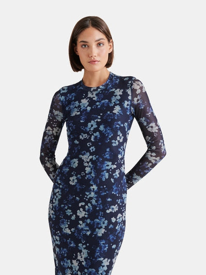 Hailee Dress Floral Indigo