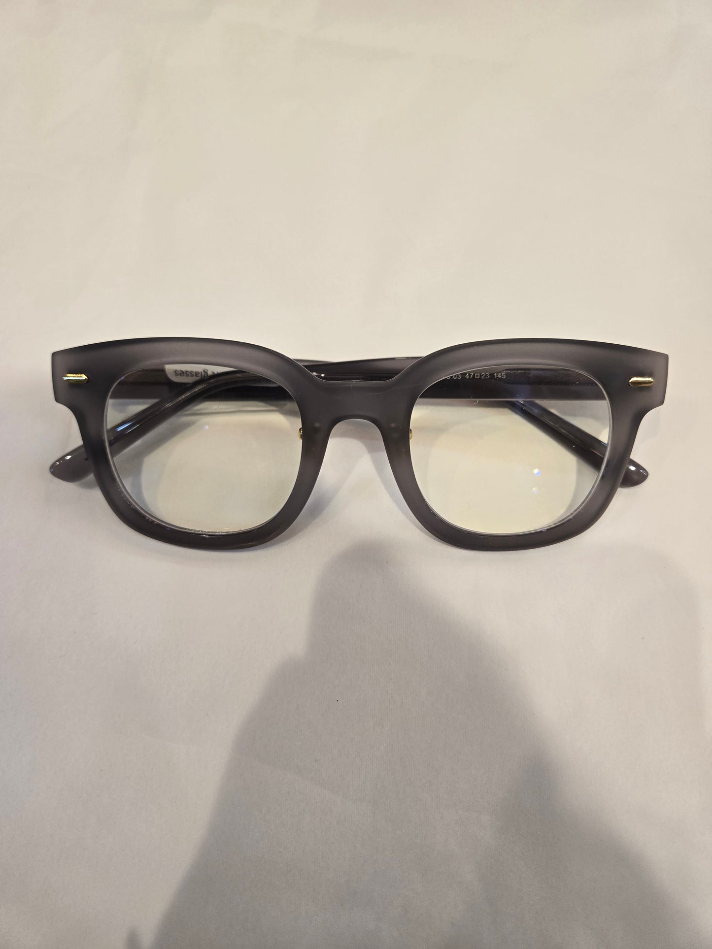 squared-frame glasses