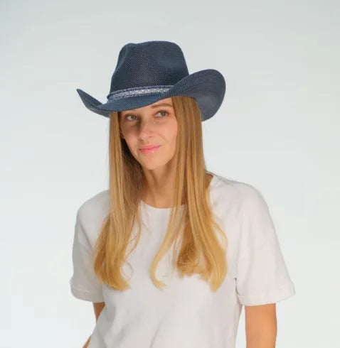 Cowboy Hat With Fringe Trim Band