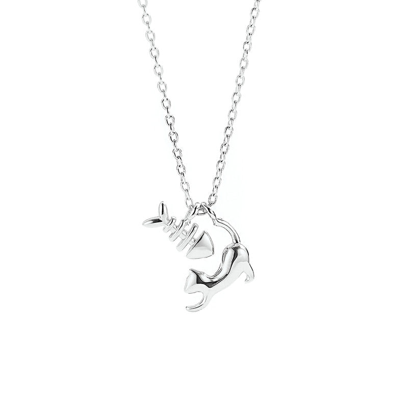 Cat & Fish Necklace
