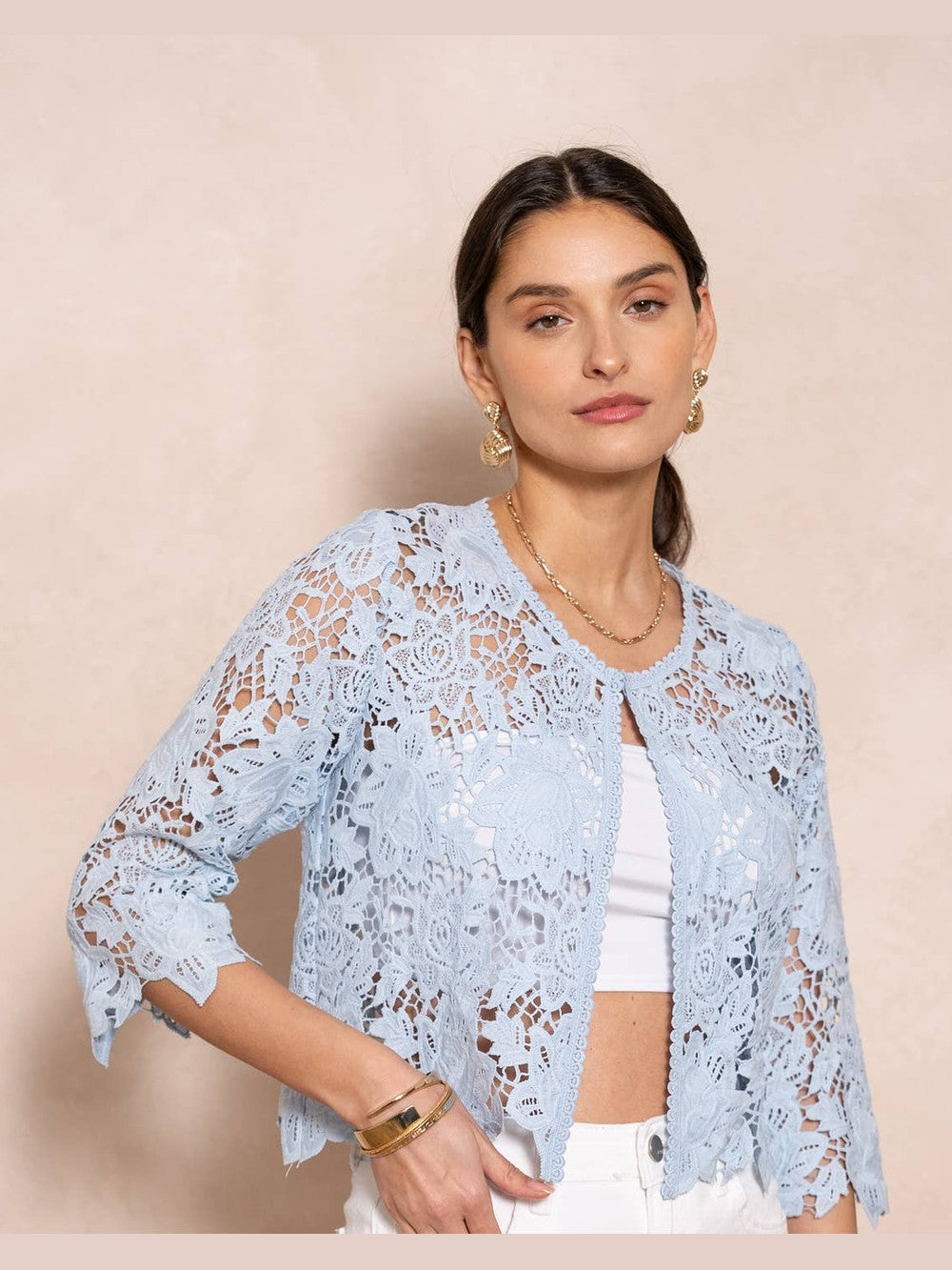 Selena Bolero Jacket in Guipure Lace