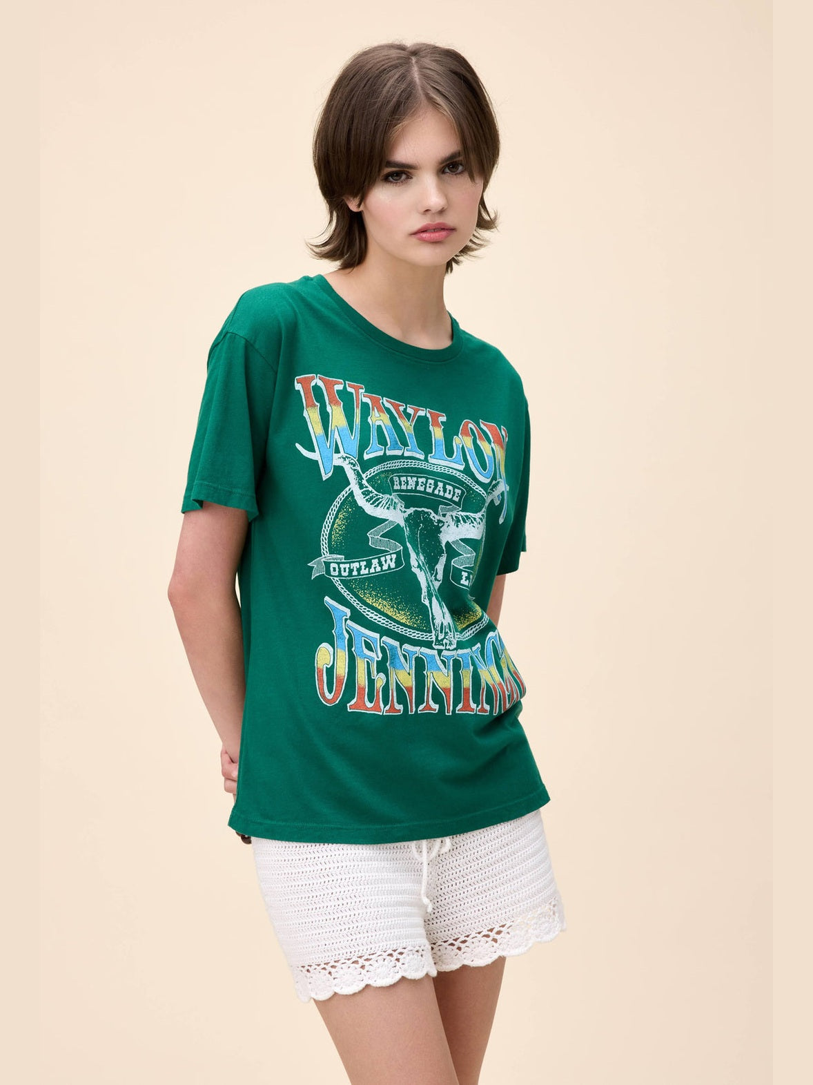 Waylon Jennings Outlaw Legend Boyfriend Tee