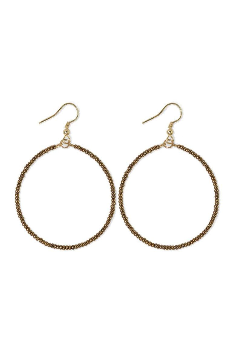 Ruby Solid Beaded Hoop