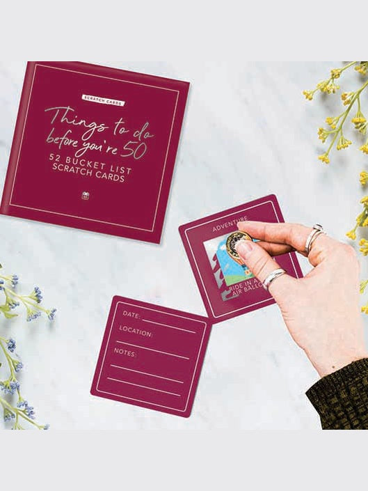 Things to do Before You're 50 | Bucket List Scratch Cards