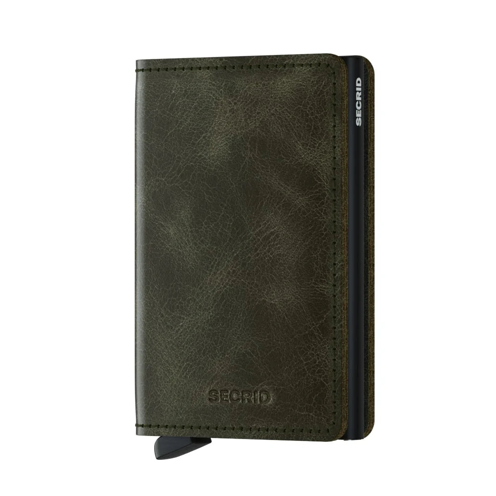 Slimwallet | Vintage Olive Black