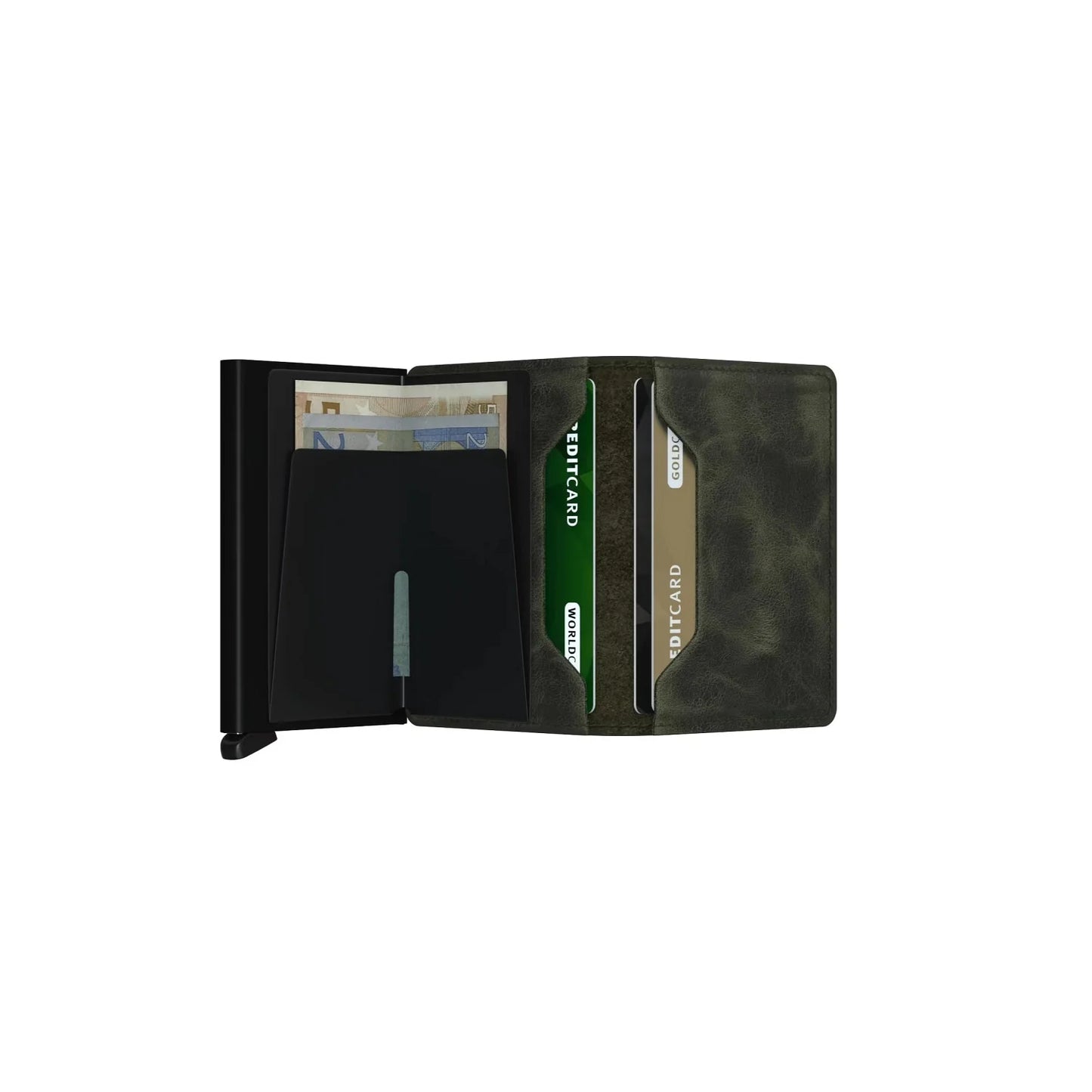 Slimwallet | Vintage Olive Black