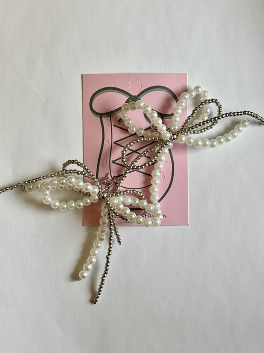 Pearl Double Bow Large | Shoe Accessory