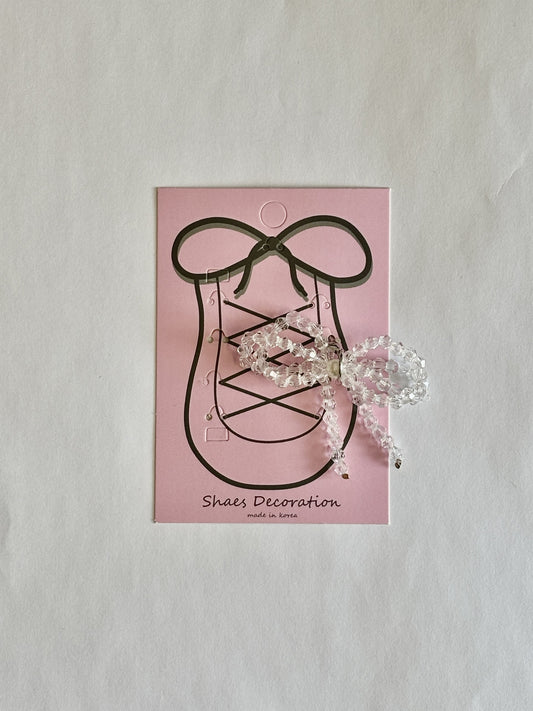 Crystal Beaded Bow | Shoe Accessory
