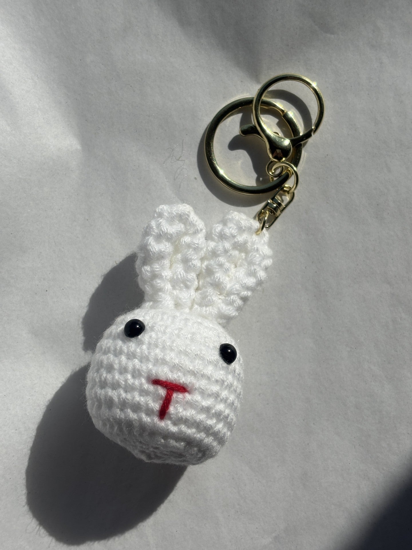 Crochet Keychain | Snow Bunny