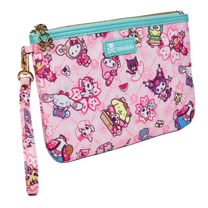 tokidoki x Hello Kitty and Friends Sakura Festival Zip Pouch Wristlet