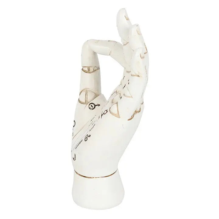 White Palmistry Hand Decorative Ornament